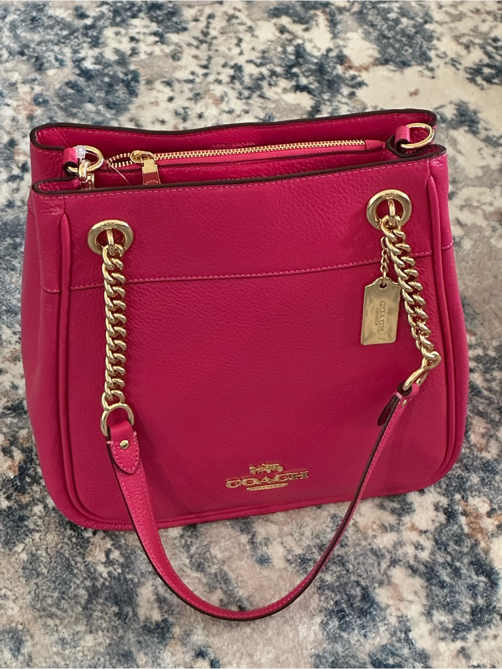 NWT Coach Cammie Chain Bucket Bag in Bold Pink
